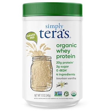 simply tera's Simply teras Organic Whey Protein Powder Bourbon Vanilla 12 Oz