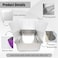 YOILES 3PCS Cat Litter Box Pee ShieldsTransparent Easy Clean Splash Guard for Open Top Litter Pan 145115in Litter Box Not Included 3 Clear