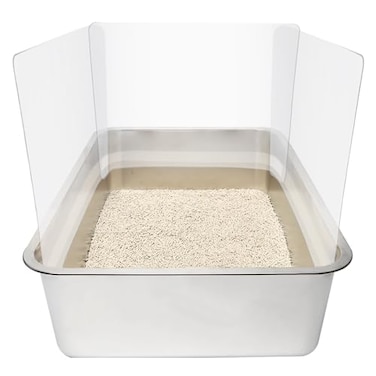 YOILES 3PCS Cat Litter Box Pee ShieldsTransparent Easy Clean Splash Guard for Open Top Litter Pan 145115in Litter Box Not Included 3 Clear