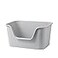 TownTime Extra Large Litter Box with High Sides 2527 Lx1783 Wx1311 HAntiSplashingToolFree AssemblyMulti Kitty Cat Litter BoxJumbo Grey