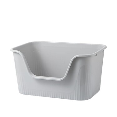TownTime Extra Large Litter Box with High Sides 2527 Lx1783 Wx1311 HAntiSplashingToolFree AssemblyMulti Kitty Cat Litter BoxJumbo Grey