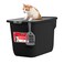 IRIS USA Large Top Entry Cat Litter Box with Lid Enclosed Covered Cat Litter Box for Indoor Cats Dog Proof Design Odor Control Litter Tracking Reduction Scoop Included BlackGray