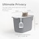 IRIS USA Large Top Entry Cat Litter Box with Lid Enclosed Covered Cat Litter Box for Indoor Cats Dog Proof Design Odor Control Litter Tracking Reduction Scoop Included GrayWhite