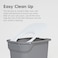 IRIS USA Large Top Entry Cat Litter Box with Lid Enclosed Covered Cat Litter Box for Indoor Cats Dog Proof Design Odor Control Litter Tracking Reduction Scoop Included GrayWhite