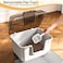 Oneluck Large Cat Litter Box with Lid and Sifting Mat 24 Inch High Sided Enclosed Cat Litterbox for Indoor Cats Translucent Hooded Design for Easy Cleaning Extra Thick Plastic