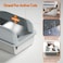 FYLICA Stainless Steel Cat Litter Box with Lid 20 L x 142 W x118 H Large Cat Litter Box for Multiple Cats with High Sided NoLeak Stick Easy to Clean Includes Litter Mat Multi Functional Scoop