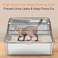 URPOWER Stainless Steel Cat Litter Box with Lid Extra Large Enclosed Litter Box NonSticky Metal Pan with High Sided Scoop Odor Free Front Top Entry AntiLeakage Easy Cleaning
