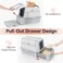 Wooaidagg Enclosed Stainless Steel Cat Litter Box with Odor Control Modular Design with Drawer and Flip Door Easy to Clean and WashNonStick InteriorExtra Large Size Fits All CatsLight Grey