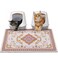 Glittme Cat Litter Mat with NonSlip Bottom Litter Box Mat 33X22 Litter Trapping Mat Easy to Clean Washable Cat Food Mat for KittyL