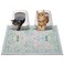 Glittme Cat Litter Mat with NonSlip Bottom Litter Box Mat 33X22 Litter Trapping Mat Easy to Clean Washable Cat Food Mat for KittyL