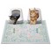 Glittme Cat Litter Mat with NonSlip Bottom Litter Box Mat 33X22 Litter Trapping Mat Easy to Clean Washable Cat Food Mat for KittyL