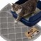 GORILLA GRIP Cat Litter Box Mat Cushioned Coil Mesh Litter Trapping Mats Scatter Control Supplies for Less Mess Phthalate Free Ultra Deep Catch Grooves Rinse or Vacuum to Clean 30x20 Gray