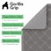 GORILLA GRIP Cat Litter Box Mat Cushioned Coil Mesh Litter Trapping Mats Scatter Control Supplies for Less Mess Phthalate Free Ultra Deep Catch Grooves Rinse or Vacuum to Clean 30x20 Gray