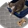 GORILLA GRIP Cat Litter Box Mat Cushioned Coil Mesh Litter Trapping Mats Scatter Control Supplies for Less Mess Phthalate Free Ultra Deep Catch Grooves Rinse or Vacuum to Clean 30x20 Gray