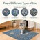 Yimobra Cat Litter Mat Easy Clean Trapping PVC Mat with Waterproof Backing and Non Slip Bottom Scatter Control Pad for Litter Box 24x20 Tea Blue
