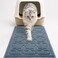 Yimobra Cat Litter Mat Easy Clean Trapping PVC Mat with Waterproof Backing and Non Slip Bottom Scatter Control Pad for Litter Box 24x20 Tea Blue