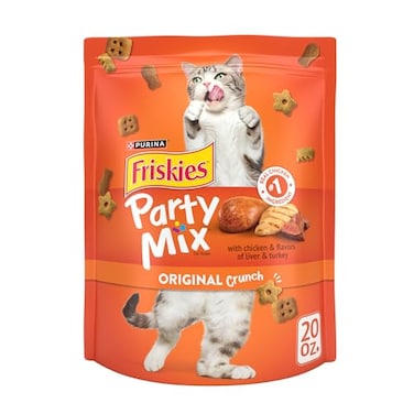 Friskies Purina Cat Treats Party Mix Original Crunch 20 oz Pouch