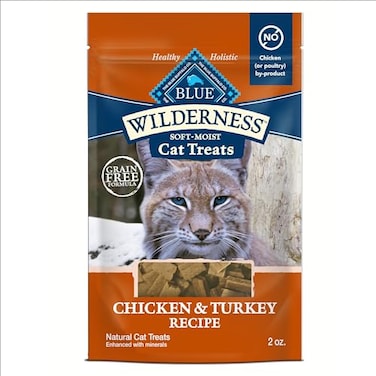 Blue Buffalo Wilderness Soft Cat Treats GrainFree and ProteinRich Great for Training Chicken Turkey Recipe 2oz Bag