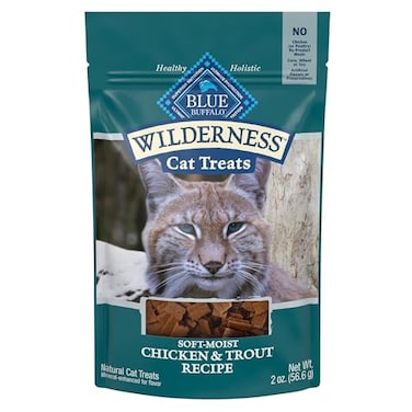 Blue Buffalo Wilderness Soft Cat Treats Made with Natural Ingredients Chicken Trout Recipe 2oz Bag
