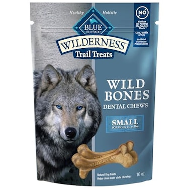 Blue Buffalo Wilderness Wild Bones GrainFree Dental Chews Dog Treats Small 10oz Bag