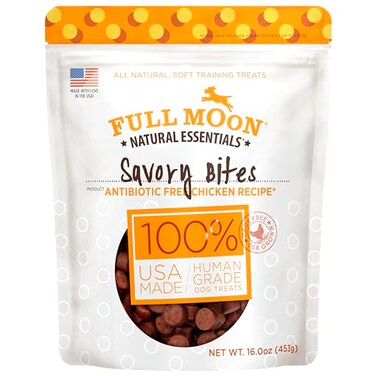 Full Moon All Natural Human Grade Dog Treats Essential Chicken Savory Bites 16 Ounce