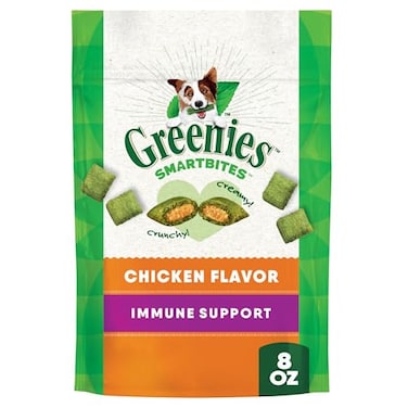 Greenies Smartbites Soft Dog Treats Dog Immune Support Crunchy Soft Chicken Flavor 8 oz Pack