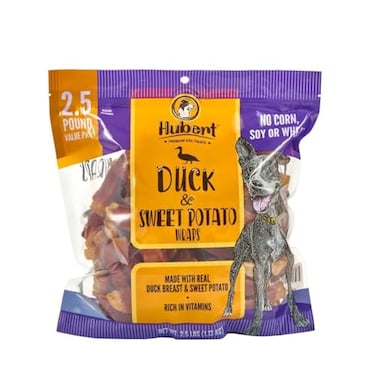 Hubert Premium Hubert Pet Duck Sweet Potato Wraps Dog Treats Grain Free Low Fat 25 lbs