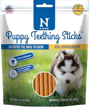 N-Bone NBone Puppy Teething TreatsChicken 374 oz 111150