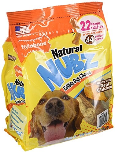 Nylabone Pack of 2 Natural Nubz Edible Dog Chews 22ct 26lbBag Total 52lb