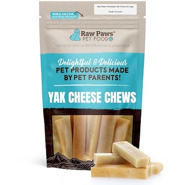 Raw Paws Himalayan Yak Chews for Dogs Small Chews 10Count Yak Cheese