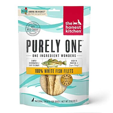 The Honest Kitchen 100 White Fish Filets Dog Treats 3 oz Wishes