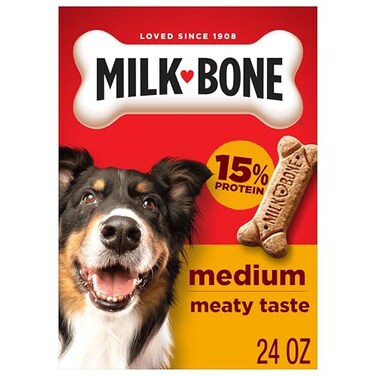 Milk-Bone MilkBone Crunchy Medium Dog Treats 24 Oz Box Original Beef Flavor