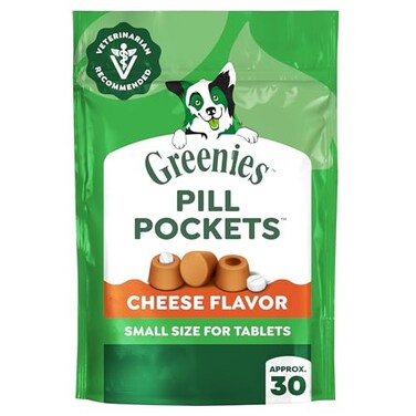 Greenies Pill Pockets for Dogs Small Size Tablet Pill Treats for Dogs Cheese Flavor 32 oz Pouch