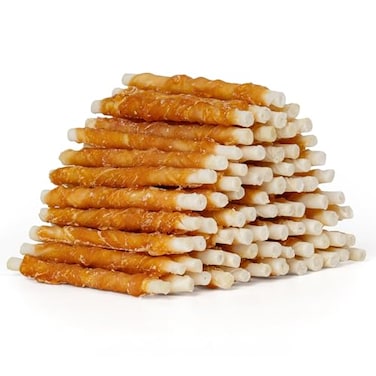 MON2SUN 5 Inch Chicken Wrapped Rawhide Sticks 75 Count Long Lasting Chew Treats for Puppy Small Dogs High Protein No Artificial Colors 3175 oz