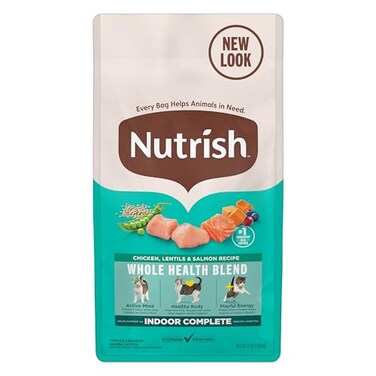 Nutrish Indoor Complete Dry Cat Food Chicken Lentils Salmon Recipe Rachael Ray 3 lb Bag