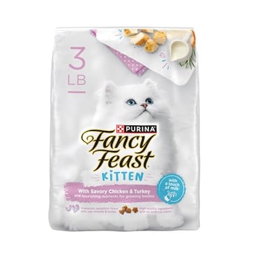 Fancy Feast Purina Kitten With Savory Chicken and Turkey Kitten Dry Food 3 lb Bag