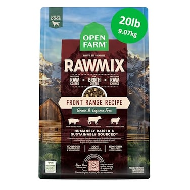 Open Farm RawMix GrainFree Dry Dog Food ProteinPacked Kibble Coated in Bone Broth with Freeze Dried Raw Chunks Beef Pork Lamb Front Range Recipe 20lb Bag