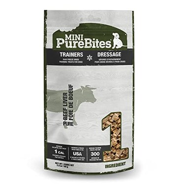 PureBites Mini Beef Liver Freeze Dried Dog Treats 1 Ingredient Made in USA 3oz