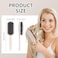 HEZ Curl Defining Brush Curly Hair Brush Slick Back Hair Brush For Combing and Shaping Curls in All Hairstyles to Reduce Pulling Beige