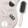 HEZ Curl Defining Brush Curly Hair Brush Slick Back Hair Brush For Combing and Shaping Curls in All Hairstyles to Reduce Pulling Beige