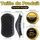 Goiple Wave Pomade Hair Twist Sponge Brush Twist Styler for Black Men Washable Afro Curl Sponge Racket for Barbers Daily Use Ideal for Curly Rubber Large Tooth Brush Hair Pomade Styling Set