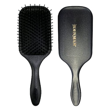 Denman Black Large Paddle Cushion Hair Brush for Blow Drying Detangling Comfortable Styling Straightening Smoothing For Women and Men D83