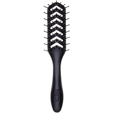 Denman Flexible Vent Brush D200 Detangling Brush With Lightweight Grip Control Perfect For Styling During BlowDry Detangling Wet Dry Hair Black Pack of 1