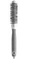 Olivia Garden Ceramic Ion Round Thermal Hair Brush Not Electrical Professional Blowout Brush for Normal to Thick Hair 075Diameter Barrel White and Grey CI20