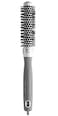 Olivia Garden Ceramic Ion Round Thermal Hair Brush Not Electrical Professional Blowout Brush for Normal to Thick Hair 075Diameter Barrel White and Grey CI20