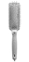 Olivia Garden Ceramic Ion XL Pro Hair Brush Paddle Brush for All Hair Types Smooths and Adds Shine Small Paddle Silver