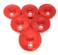 G.B.S GBS Shampoo Scalp Massage Brush Grooming Travel Effortless Glide Fine Tooth Durable Material Pack of 6 Red