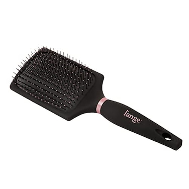 L'ANGE HAIR Lange Hair Siena Paddle NylonBoar Brush Helps Groom and Detangle Boar and NylonTipped Bristles Black