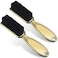 Patelai 2 Pcs Gold Barber Blade Cleaning Brush for Clipper Cleaning Nail Cleaner Styling Brush for Fades Tapers Trimmer Manicure Salon