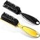 Patelai Black Barber Blade Cleaning Brush for Clipper Cleaning Nail Cleaner Styling Brush for Fades Tapers Trimmer Manicure Salon Gold